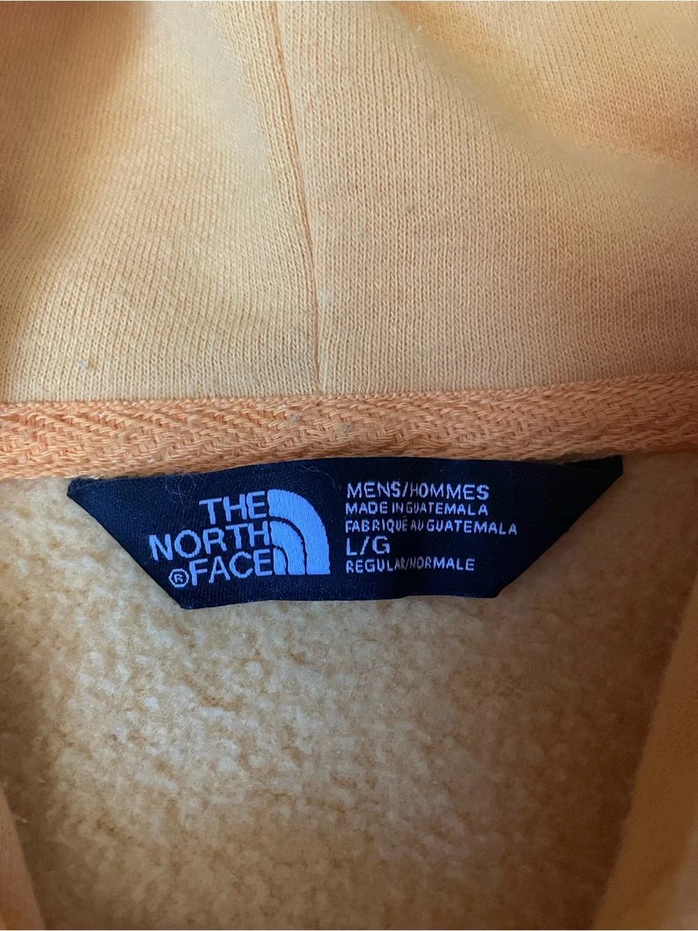The North Face Men's Yellow Logo Hoodie Large
